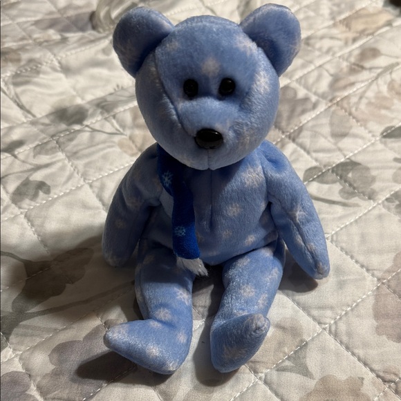 Ty Other - Blue Tie-Dye Teddy Bear with Scarf